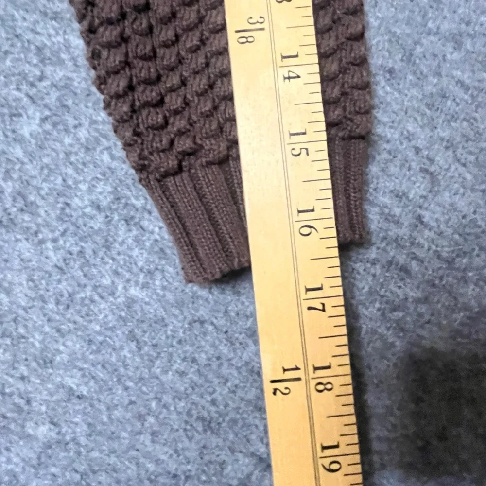 Vtg Y2K Brown Cropped Bolero Shrug‎ Cardigan Sweater S 90s Forest Fairy Grunge
